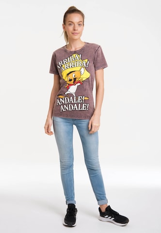 LOGOSHIRT Shirt 'Looney Tunes - Speedy Gonzales' in Lila