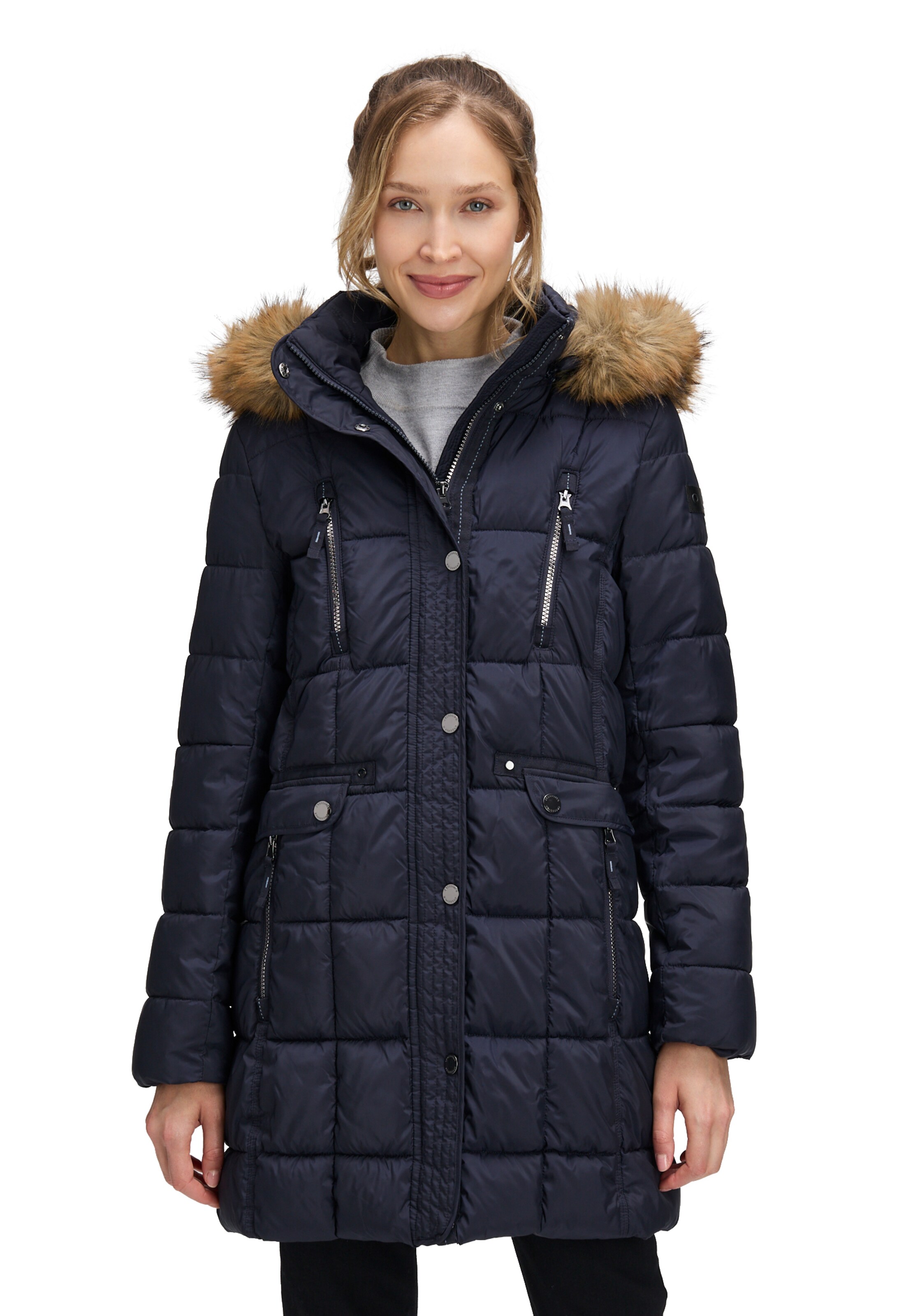 Betty Barclay Winter Coat in Blue: front