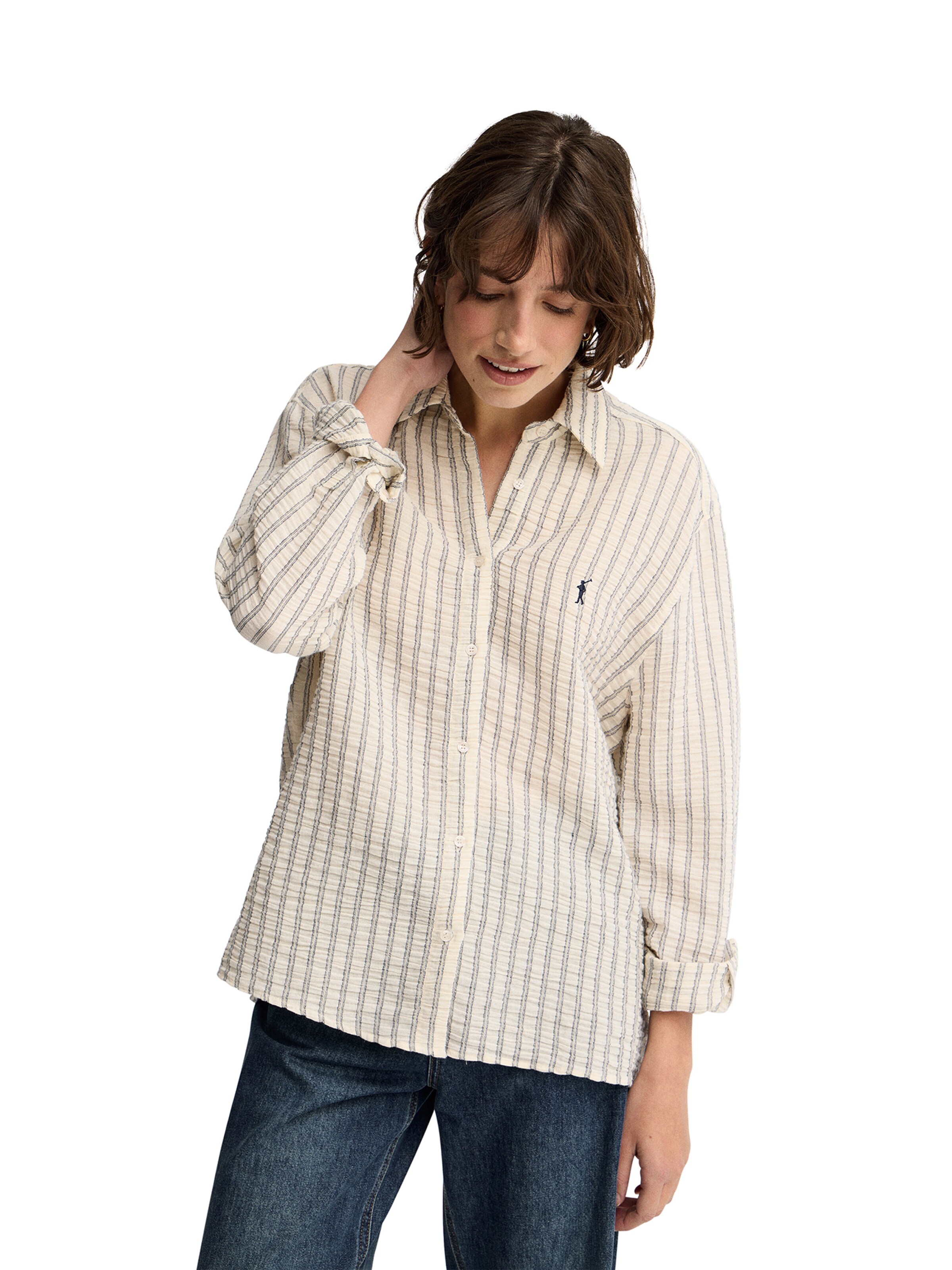 Polo Club Bluse 'Rigby' in Beige: Vorderseite