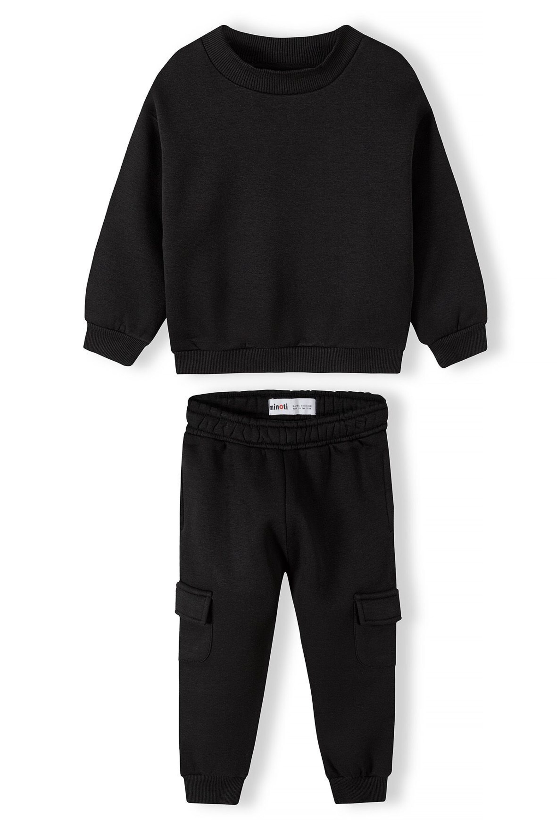 MINOTI Joggingová súprava - Čierna: predná strana