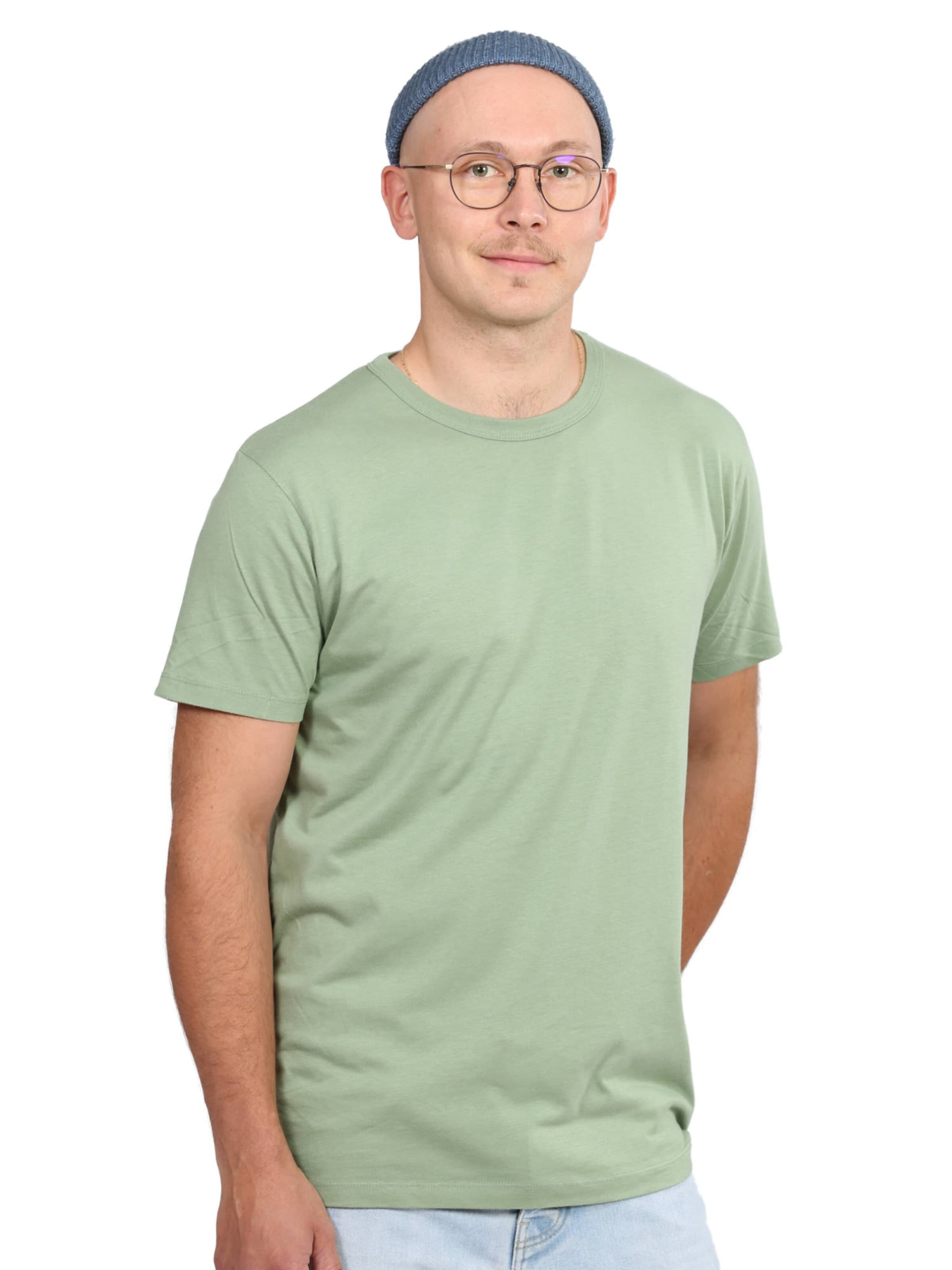 Life-Tree Shirt 'Basic Bamboo Green'‌‌‌‌‌‌‌‌ in Grün: Vorderseite