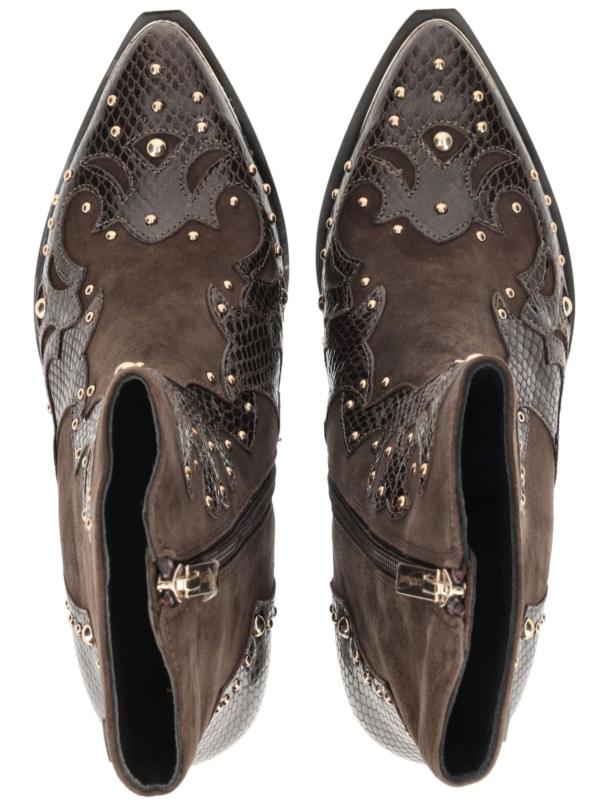 Bottes de cowboy LAZAMANI en marron : au dessus