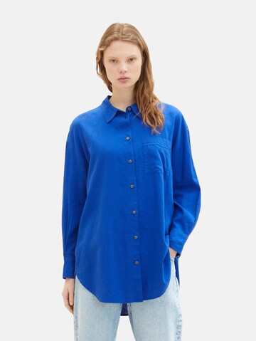 TOM TAILOR DENIM Blouse in Blue: front