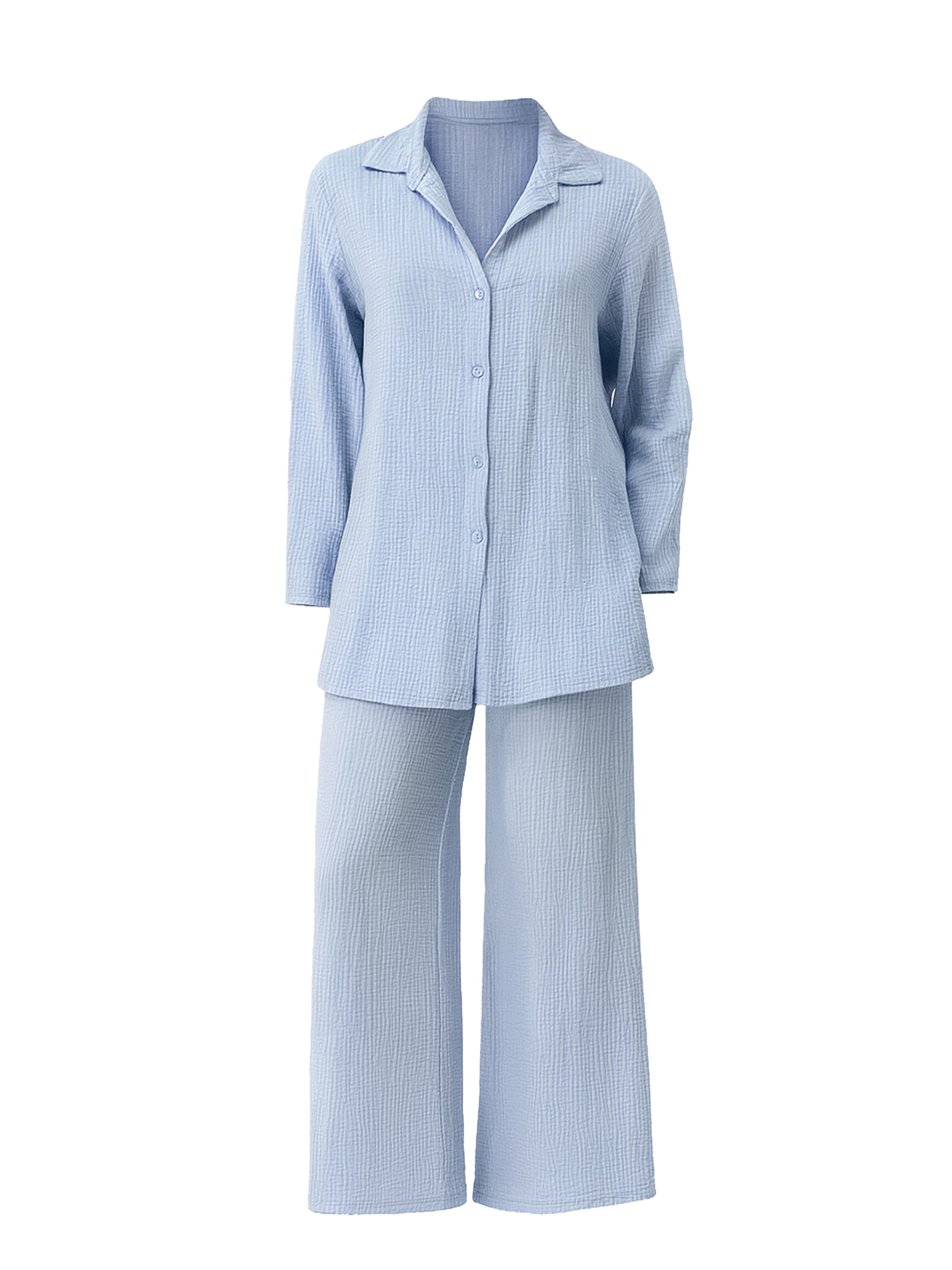 Elara Broekpak in Blauw: voorkant