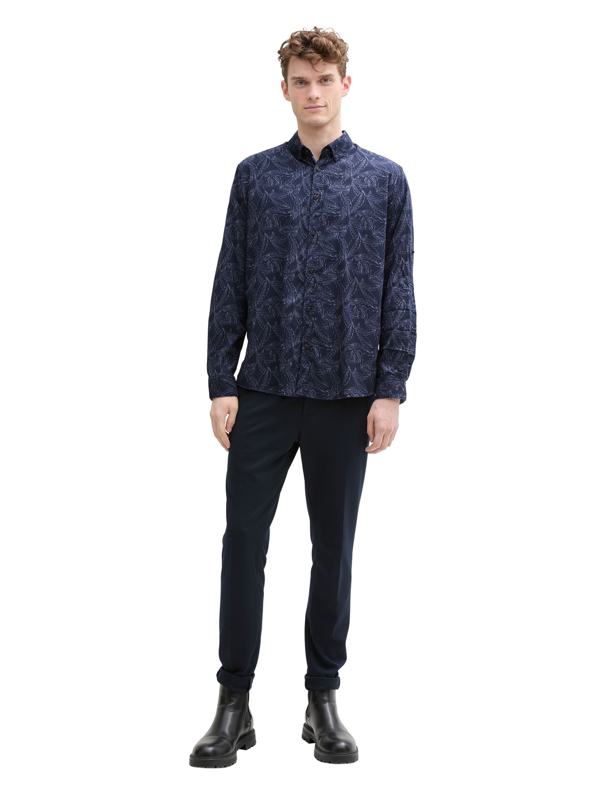 TOM TAILOR Regular Fit Skjorte i blå