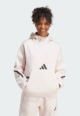 Sweat de sport 'Z.N.E.' ADIDAS SPORTSWEAR en beige : devant