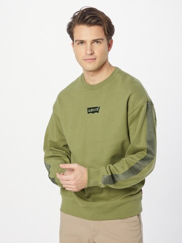LEVI'S ® - Sweatshirt 'Relaxd Graphic Crew' em verde: frente