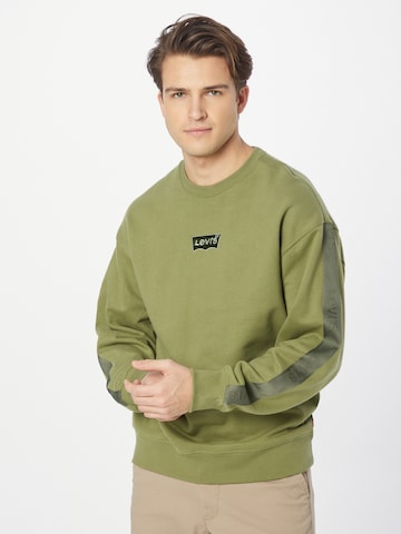 LEVI'S ® Sweatshirt 'Relaxd Graphic Crew' in Green: front