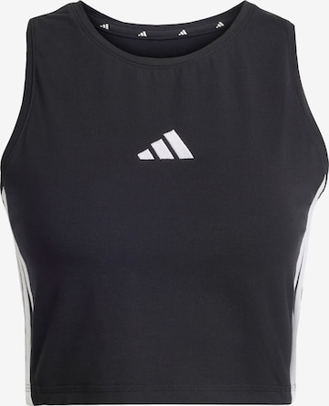 Top sportivo 'Essentials' di ADIDAS SPORTSWEAR in nero: frontale