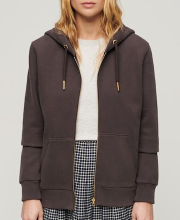 Superdry Zip-Up Hoodie in Brown