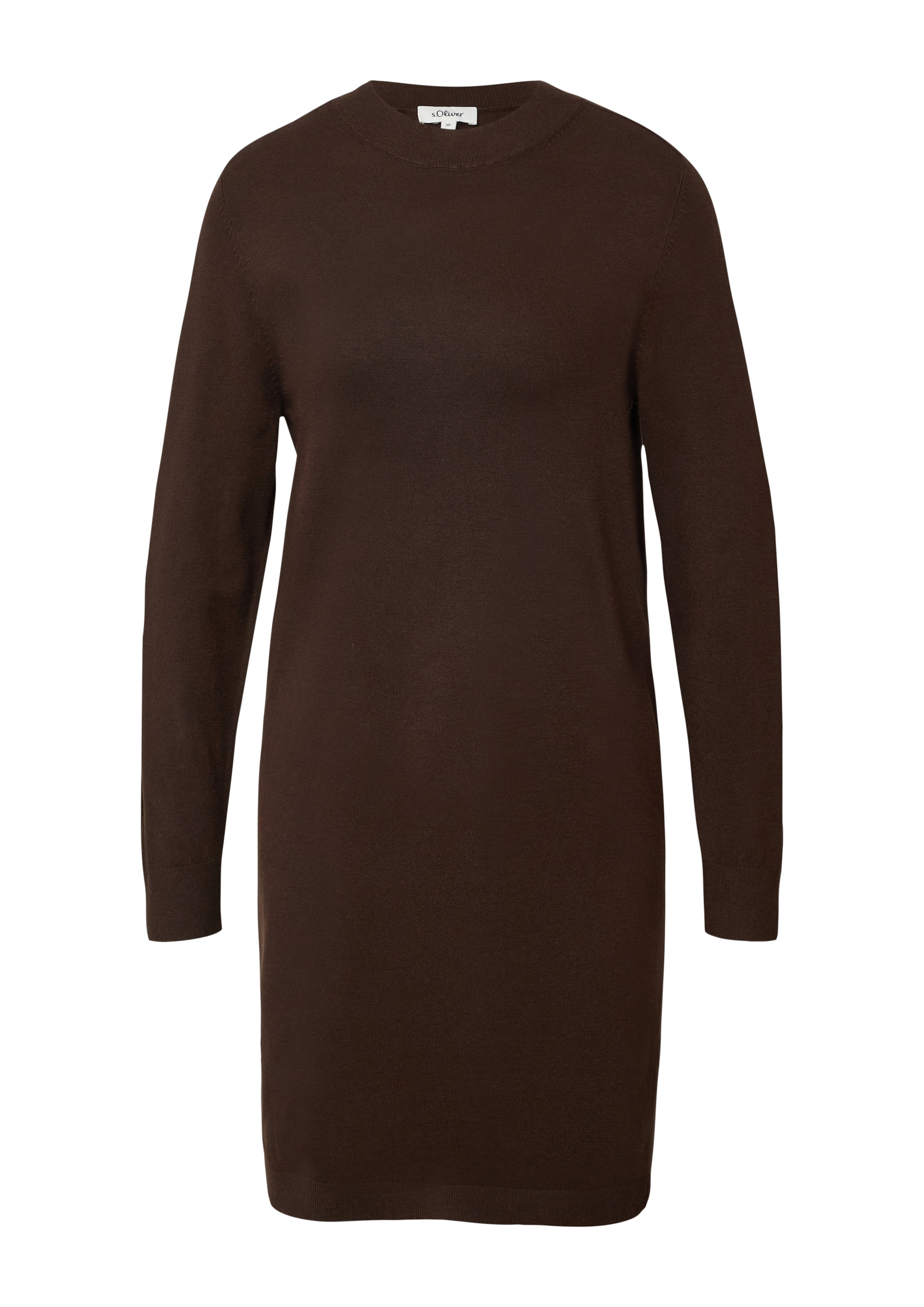 s.Oliver Gebreide jurk in Bruin: voorkant