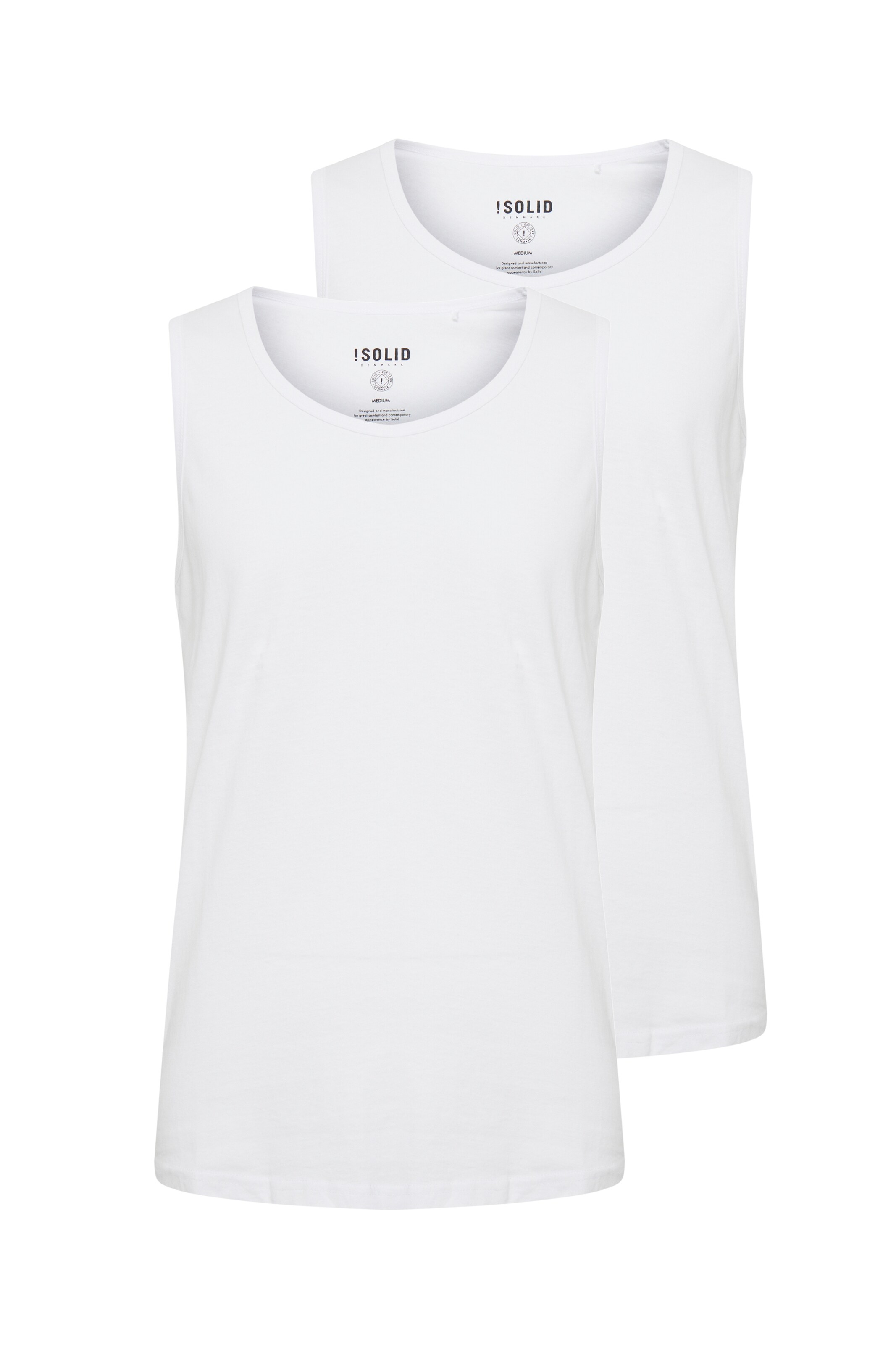 !Solid - Camisa funcionais 'CASAL' em branco: frente