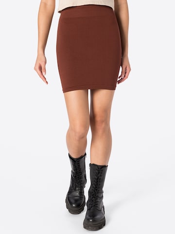 Nasty Gal Skirt in Brown: front