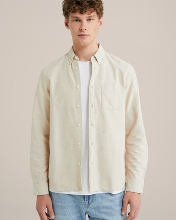 WE Fashion Regular Fit Skjorte i beige: forside