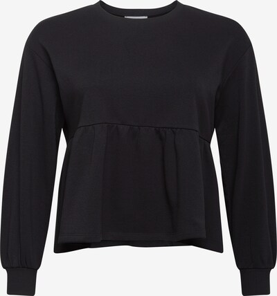 NU-IN Plus Sweatshirt 'Peplum' in schwarz, Produktansicht