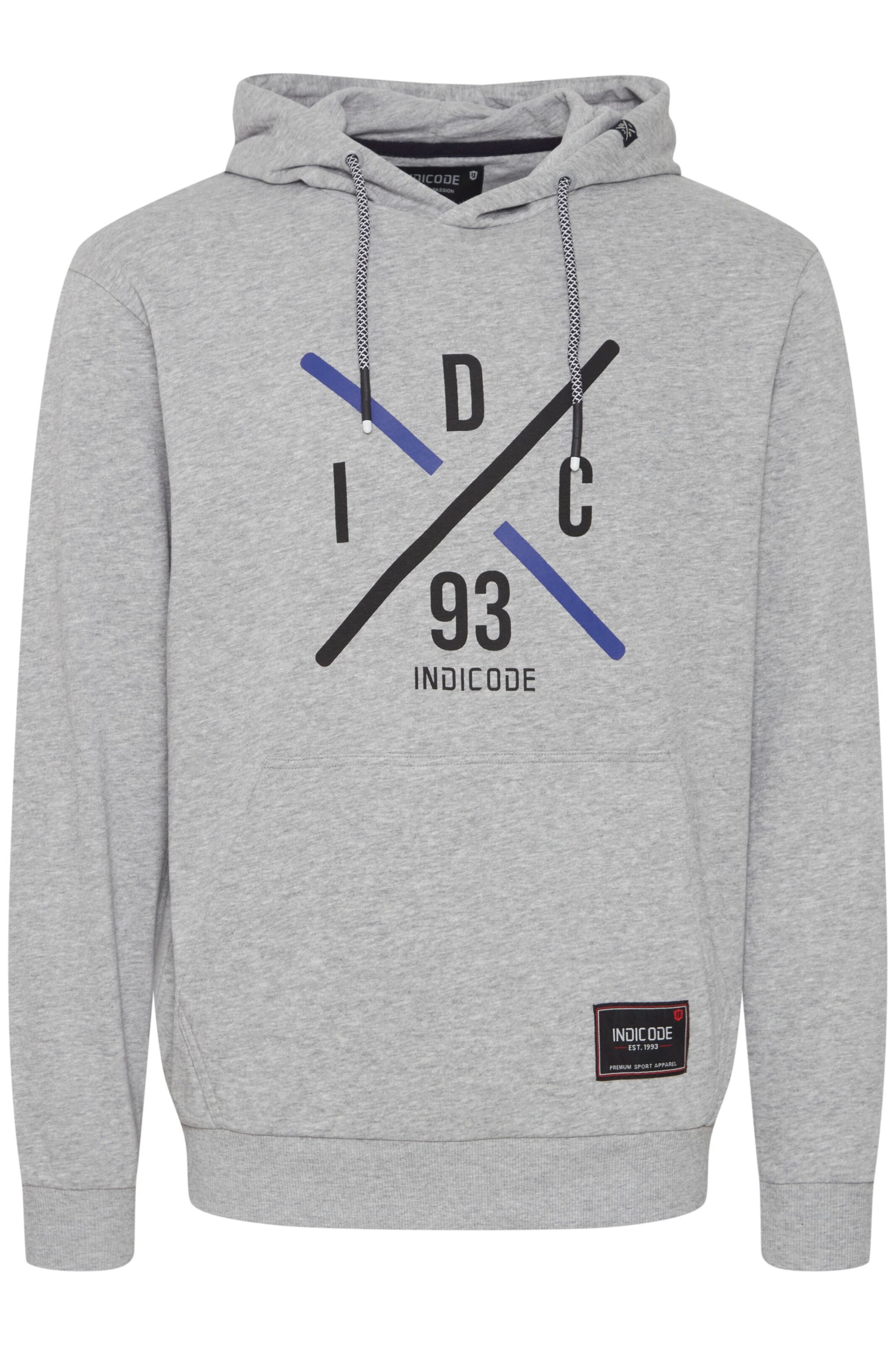 INDICODE JEANS Sweatshirt 'Leon' in Grey: front