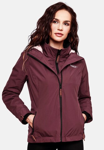 MARIKOO Weatherproof jacket 'Erdbeere' in Red: front