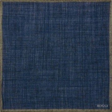Fazzoletto da taschino di Boggi Milano in blu: frontale
