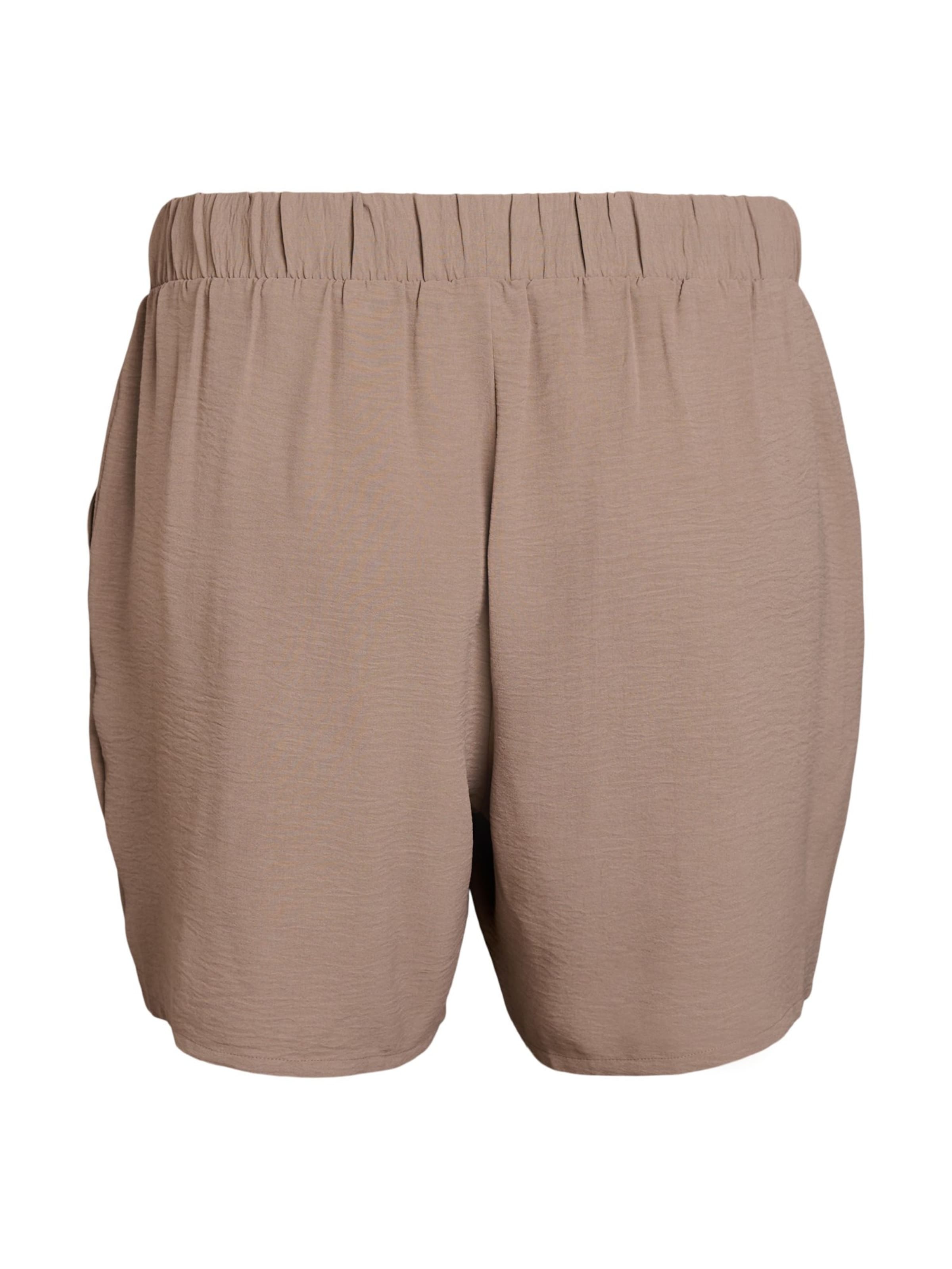 Zizzi Loose fit Trousers 'Mfikka' in Brown