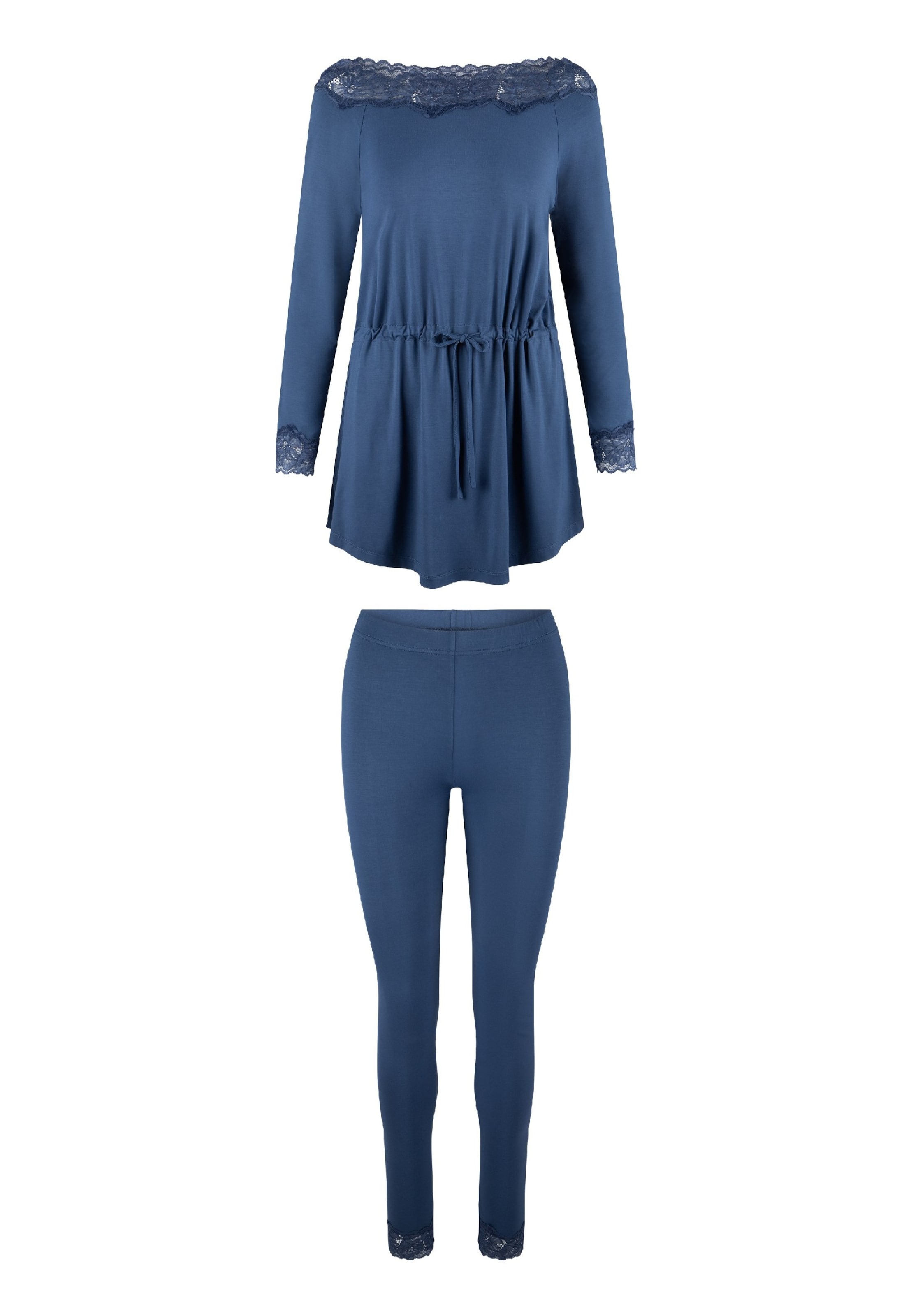 LingaDore Pyjama in Blauw: voorkant