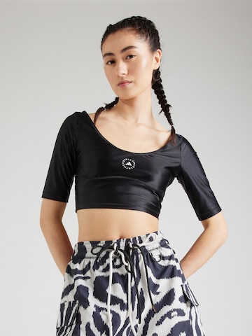 Tricou funcțional de la ADIDAS BY STELLA MCCARTNEY pe negru: față