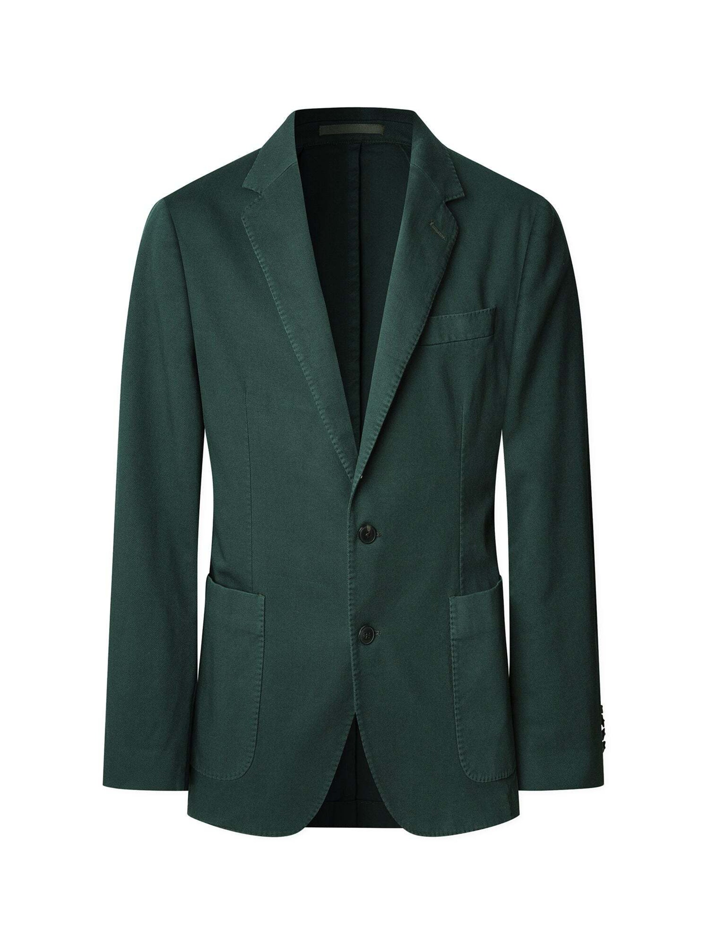 Hackett London Regular fit Colbert in Groen: voorkant
