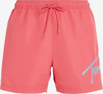 Pantaloncini da bagno di Tommy Jeans in rosa: frontale