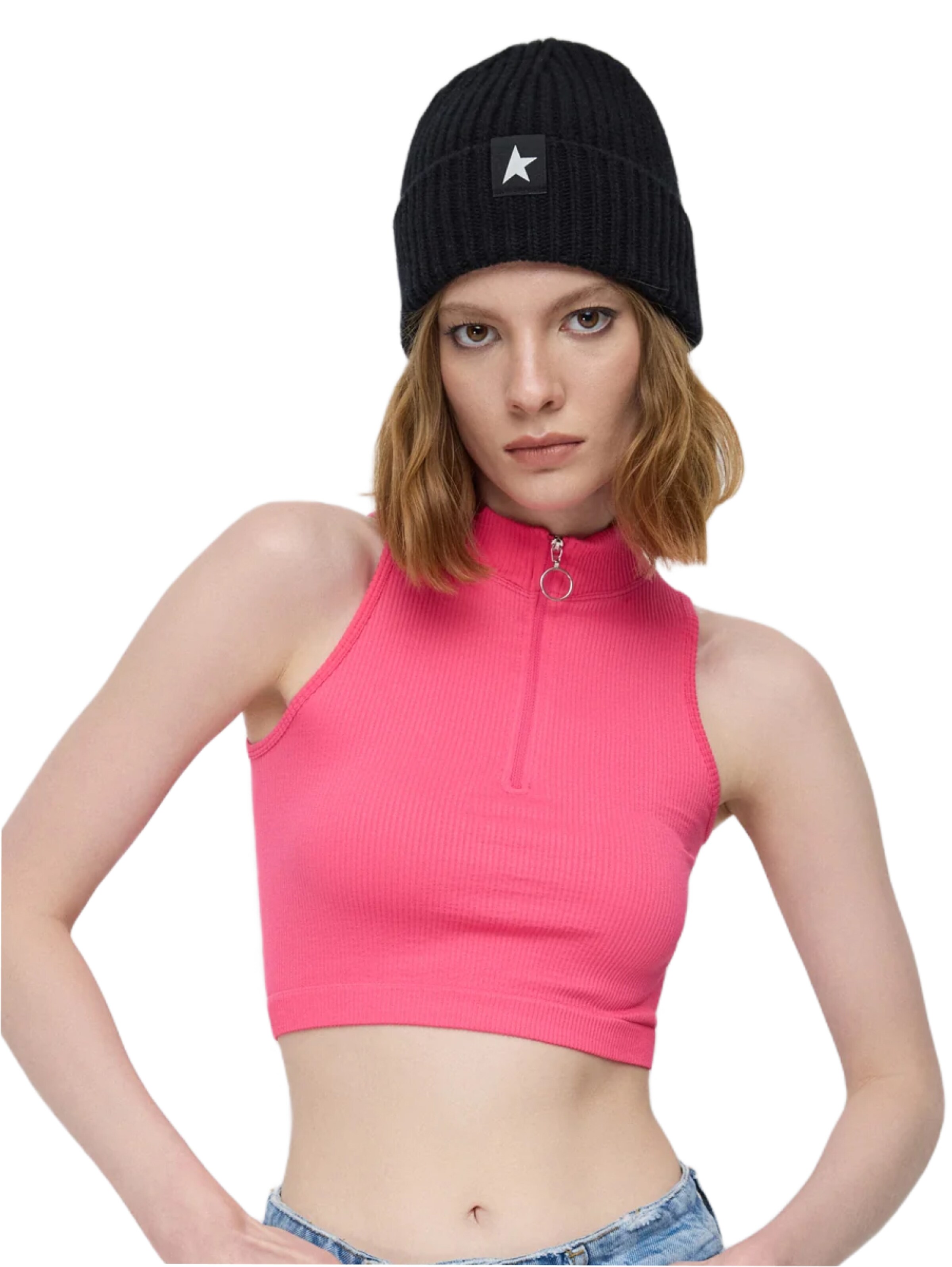 No Matter What Knitted top in Pink: front
