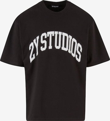 2Y Studios Μπλουζάκι σε μαύρο: μπροστά