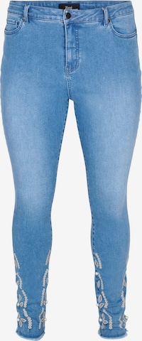 Zizzi Skinny Jeans 'EMILY' i blå: forside