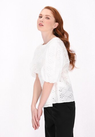Camicia da donna di DreiMaster Klassik in bianco: frontale