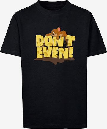 ABSOLUTE CULT Shirt 'Tom And Jerry - Don't Even' in Black: front