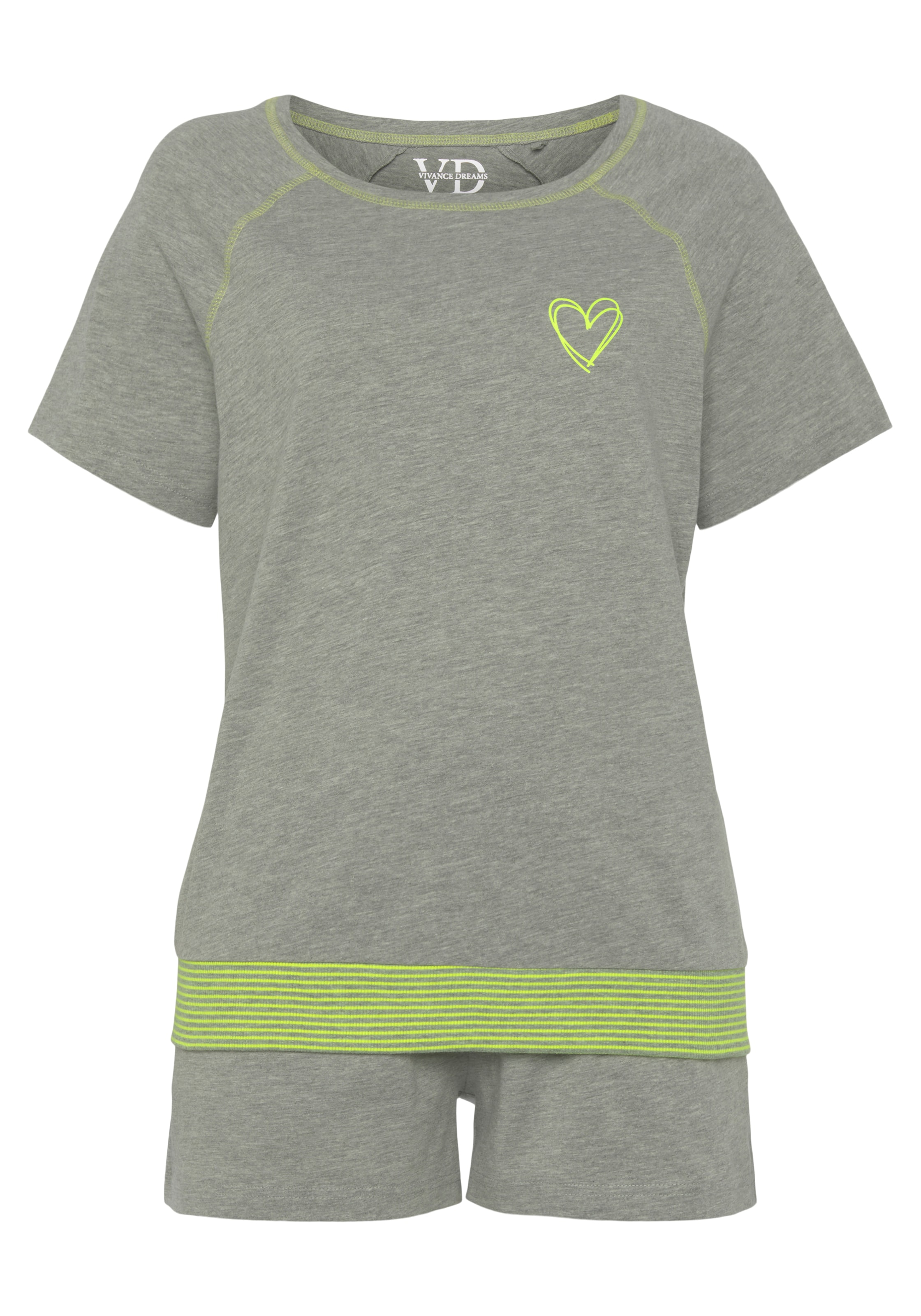 VIVANCE Kort pyjamas i grå: framsida