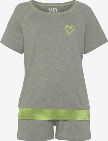 VIVANCE Short Pajama Set in Grey: front