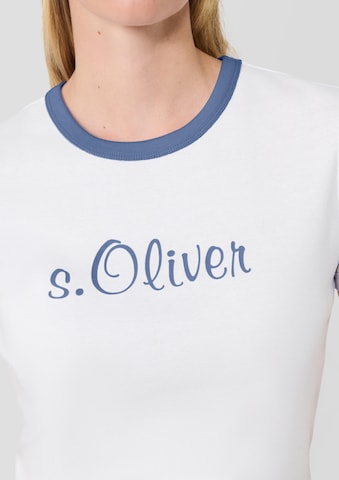 s.Oliver - Camisa 'Vintage' em branco