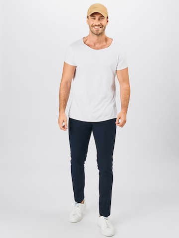 JACK & JONES Slimfit Kalhoty se sklady v pase 'Marco' – modrá