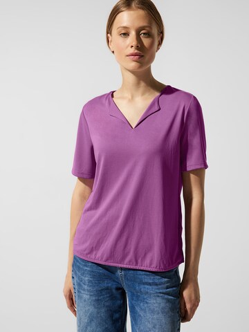 T-shirt STREET ONE en violet : devant