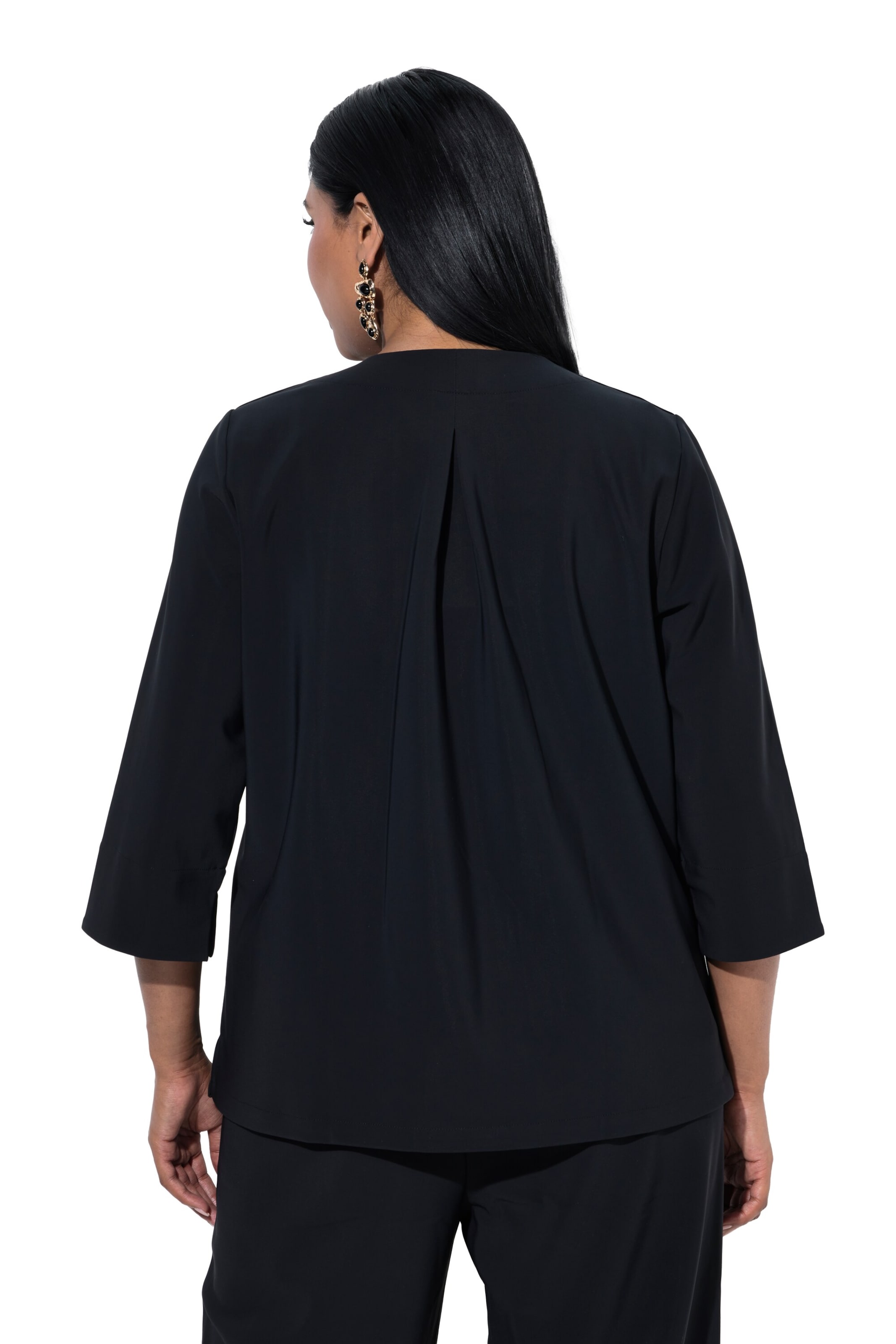 Ulla Popken Sweatshirt in Schwarz