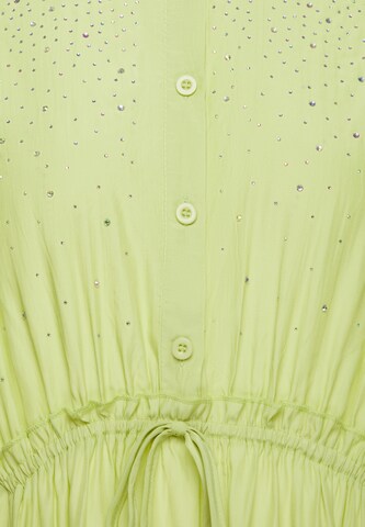 faina - Vestido camisero 'Glow' en verde
