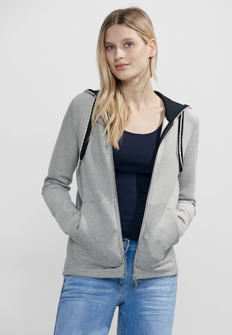 CECIL Sweatjacke in Grau: predná strana