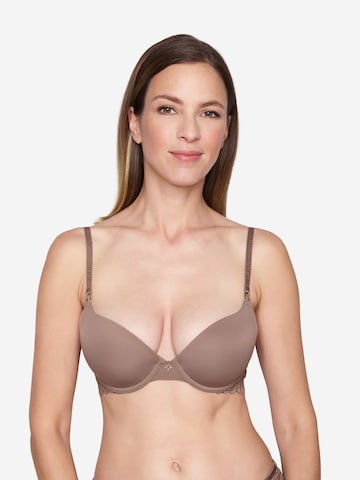 JOOP! T-Shirt T-Shirt-BH ' Charming ' in Braun: Vorderseite