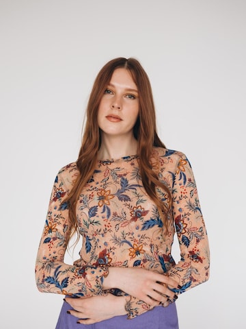 T-shirt 'Tulle Mesh' RADADA en beige