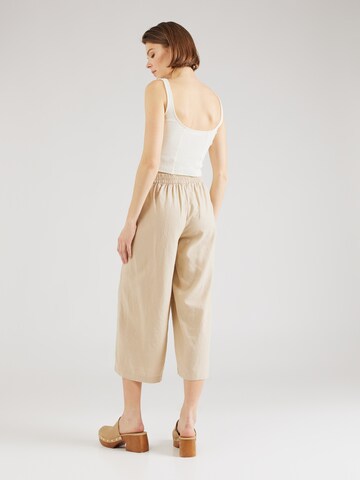 ONLY Wide leg Pleat-front trousers 'CARISA' in Beige