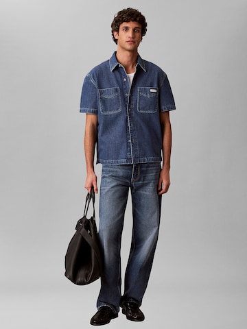 Calvin Klein Jeans Regular fit Overhemd in Blauw