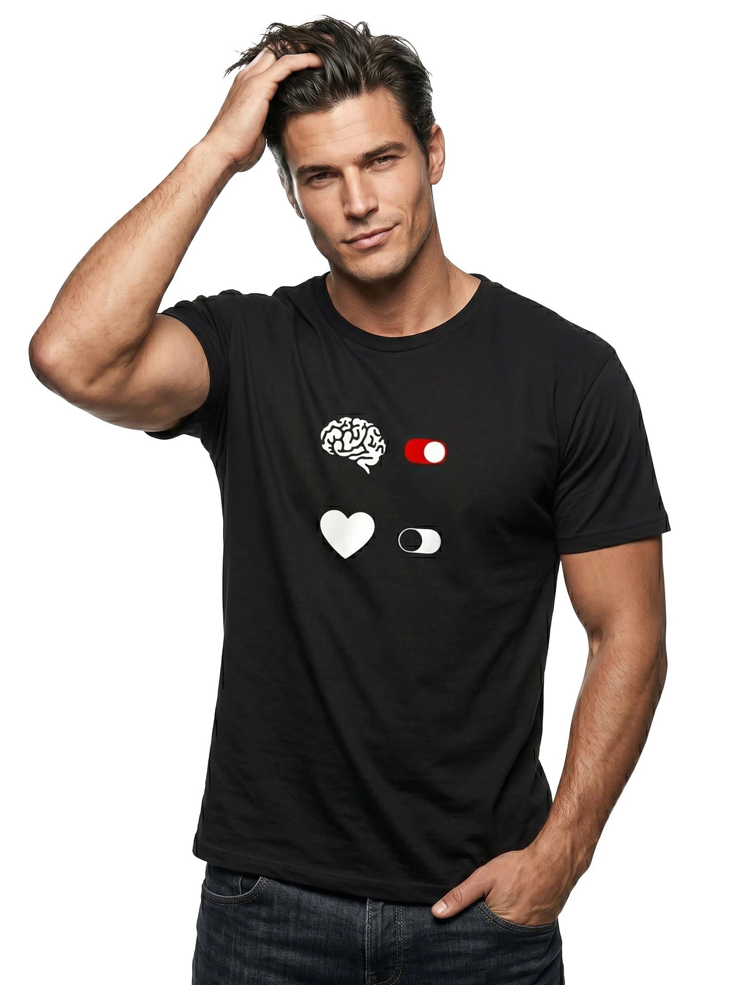 MAKAYA Shirt 'Brain On' in Black