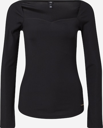 River Island Shirt 'Sweetheart' in Black: front