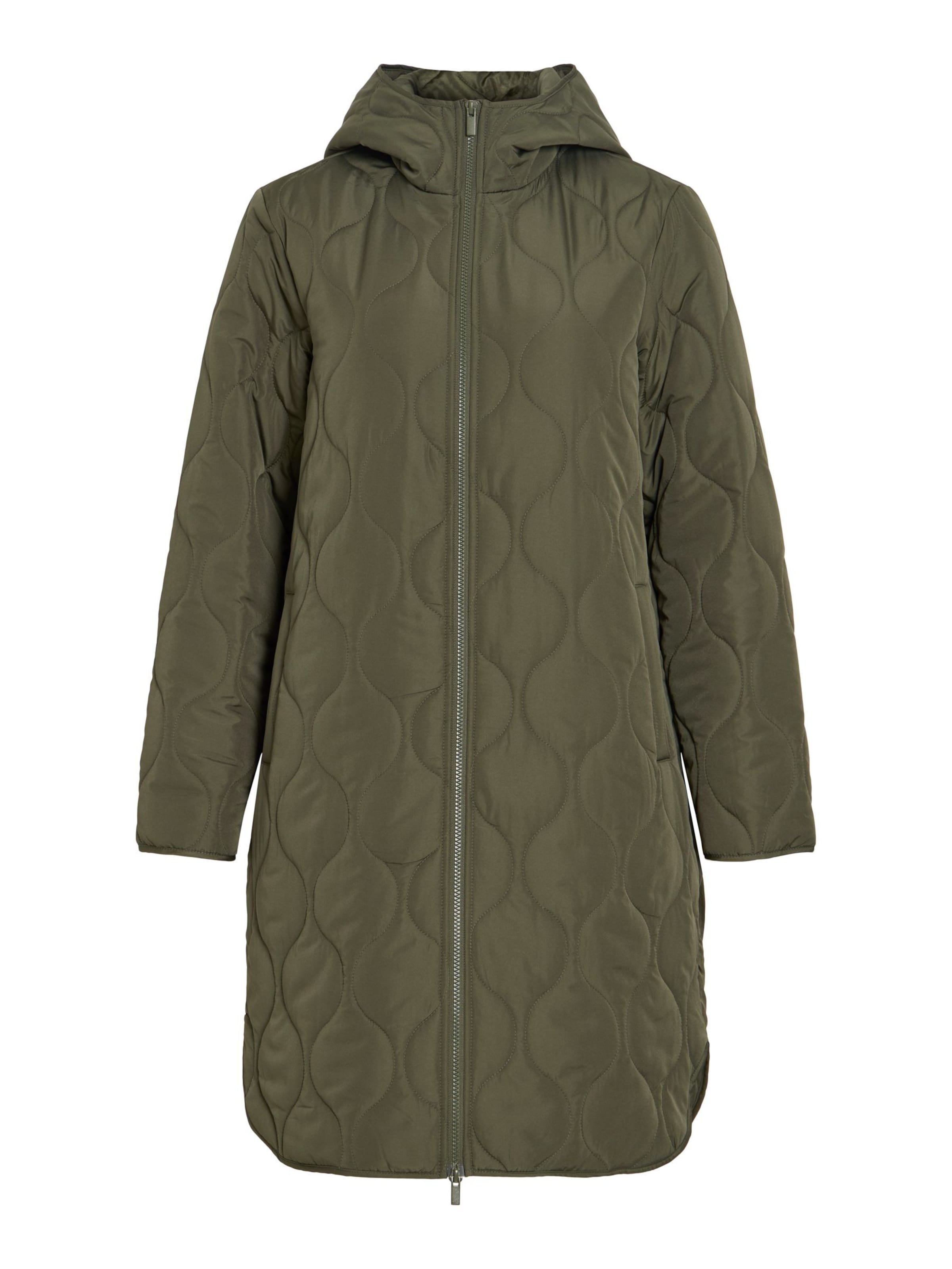 VILA Wintermantel 'VIQuila' in Groen: voorkant