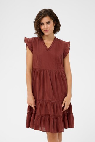 Robe 'Valerie' Kaffe en marron : devant