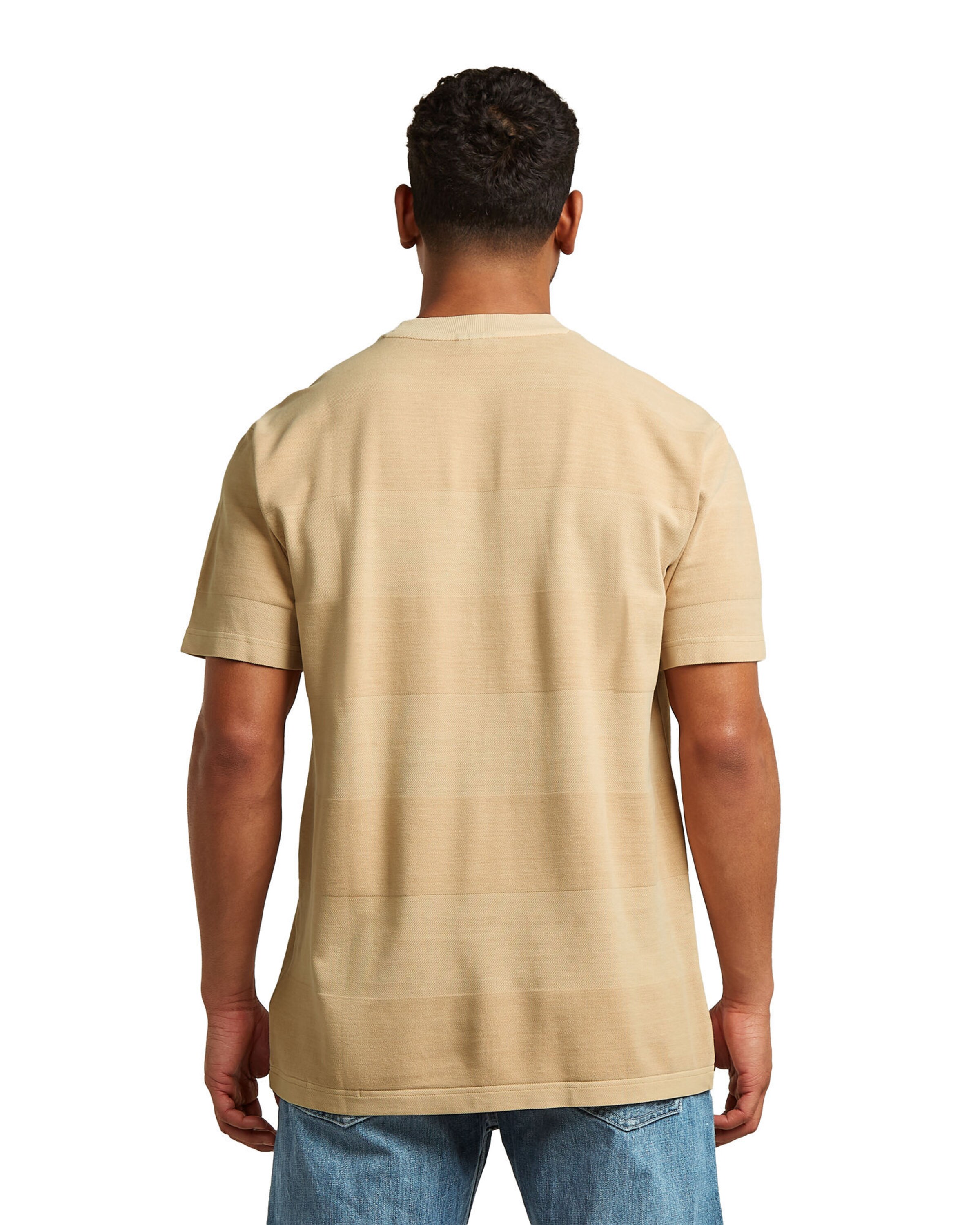 G-STAR Shirt 'Washed Jacquard T-Shirt' in Beige