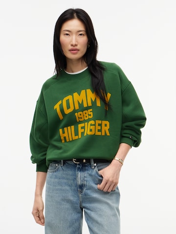 TOMMY HILFIGER Sweatshirt 'VARSITY' in Grün: Vorderseite